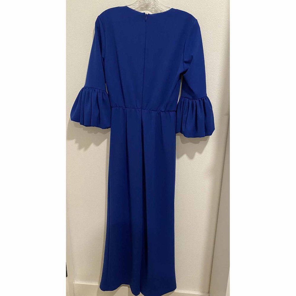 Marina Women's Bright Blue Jumpsuit Bell Sleeve Size 2 - Picture 6 of 6
